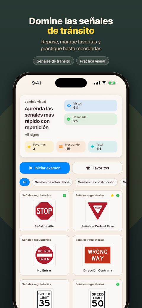 Ejercicios de señales de tránsito con su significado y qué hacer