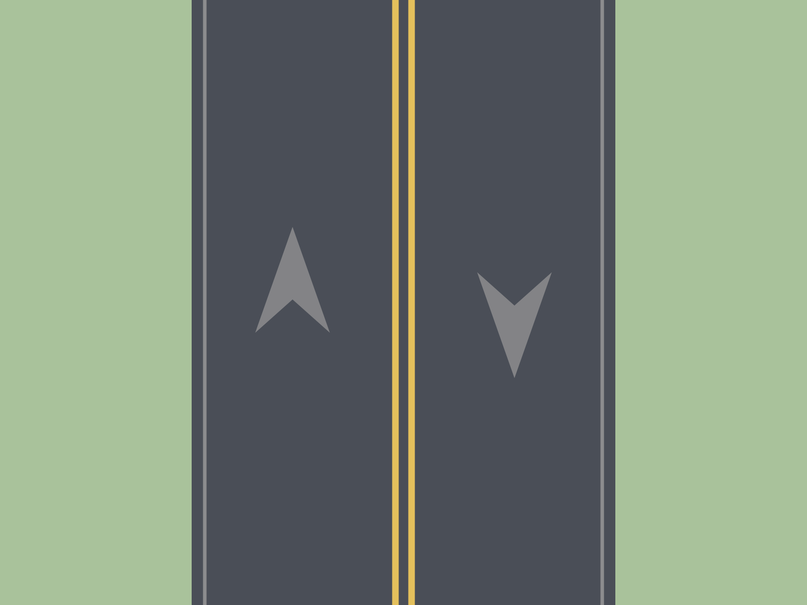 Double solid yellow lines on a road mean: