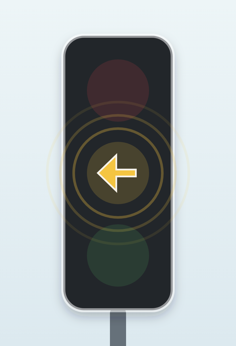 What is a 'flashing yellow arrow' left-turn signal specifically telling you, as distinct from a flashing yellow ball?