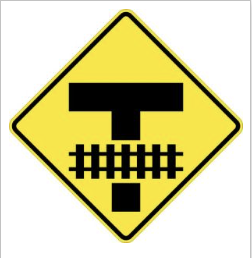 Railroad Crossing Ahead Sign road sign — Advance warning of railroad crossing