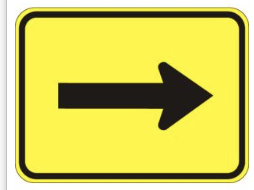 Right Arrow Sign road sign — Directional arrow pointing right