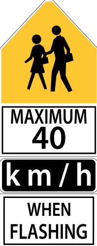School Hours Sign road sign — Sign showing school hours: 7:30-8:30 AM, 2:30-3:30 PM