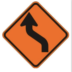 Winding Road (Construction) Sign road sign — Multiple curves in construction zone
